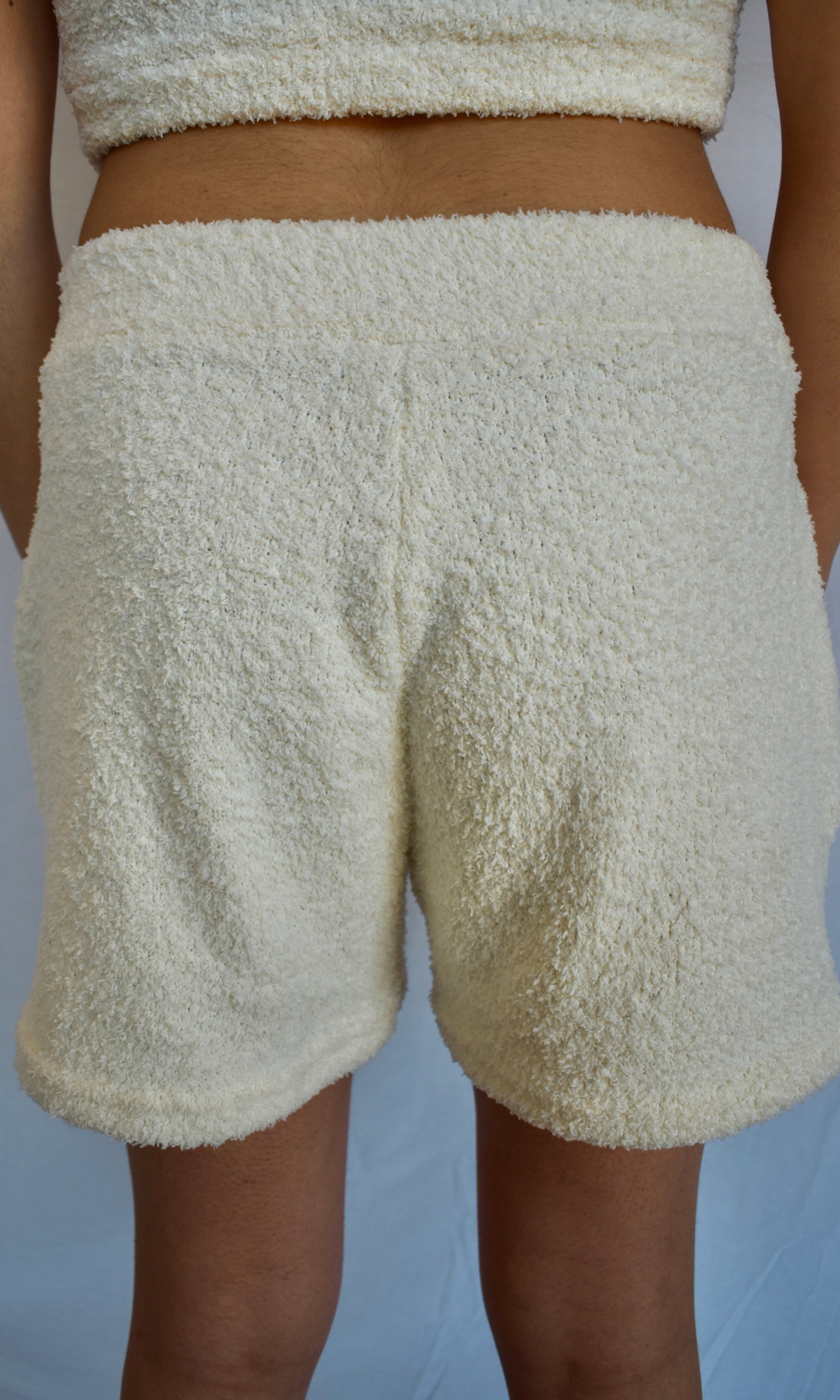 Cozy Cream Shorts - Matching Set Fuzzy Shorts